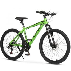 Vélo VTT Tout Suspendu 26 Cadre Aluminium 21 Vitesses Femme/Homme Extérieur Vert