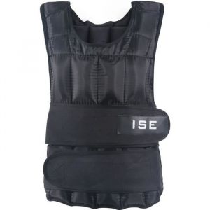 ISE Gilet lesté réglable de 30kg Poids gilets pour Poids Entrainement Musculation Exercice