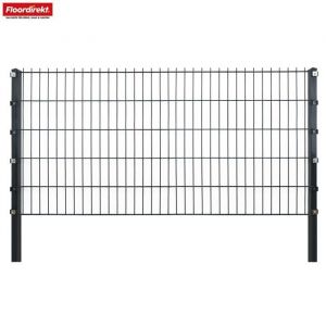 Grillage rigide  100 x 400 cm Kit inclus 2 x Panneaux double barreau 103x201cm et 3 x poteaux 160 cm