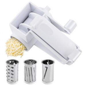 Râpe à parmesan râpe à fromage avec manivelle râpe à parmesan avec récipient râpe à tambour lavable au lave-vaisselle avec lame