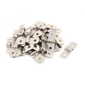 Collier de Serrage SOURCING MAP 5mm Plage serrage 13mm Largeur Rigide Tube Sangle 2 Trous Tuyau Pince Clip Serre Joint 30Pcs