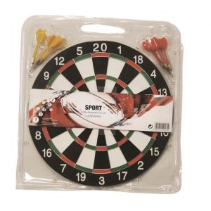 Cible + 6 Fl&eacute;chettes - EASYKADO - Jeu dadresse pour enfant - Diam&egrave;tre 37 cm