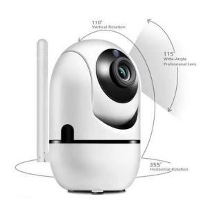 Babyphone vid&eacute;o Wi-Fi cam&eacute;ra Cam&eacute;ra vid&eacute;o HD avec d&eacute;tecteur de mouvement automatique &agrave; vision de nuit blanc RF:Z163 baby monitor ca