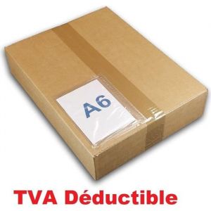Lot de 100 Pochette A6 porte-documents adhésives transparente - Pochette d’Expédition autocollante pour petit colis 165 x 122 mm