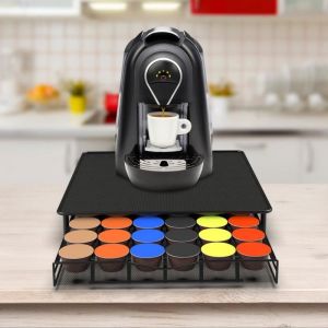 Distributeur de capsules de caf&eacute; Dolce Gusto - Noir - 36 dosettes - 15*15*37.5cm