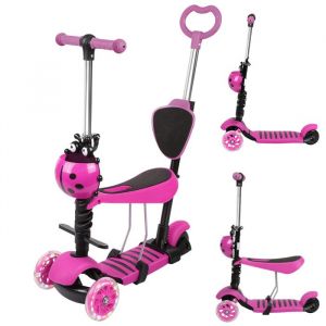 B.LIVEM Trottinette Enfant 3 Roues Patinette Enfant Pliable LED Roues Lumineuses Scooter pour Fille/Gar&ccedil;on de 2 &agrave; 8 Ans