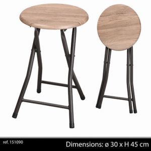 PLIANT PLIABLE TABOURET DE BAR DESIGN INDUSTRIEL CHAISE DECORATION MAISON BOIS METAL …