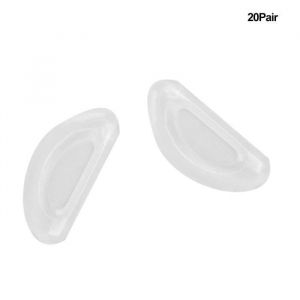 Alomejor Coussinet de nez en silicone 20 Paires Mini Coussinet de Nez Antidérapant Silicone pour Lunettes Soleil (Blanc