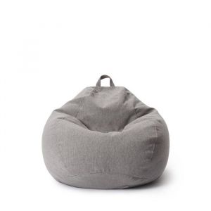 Lumaland Pouf Poire Comfort Line M - Fauteil Poire Intérieur - Housse Lavable 120 L - 70 x 80 x 50 cm Gris clair