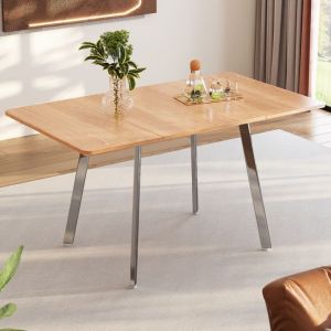 Table à manger télescopique (120-160 × 80cm) table à manger extensible table de cuisine peu encombrante