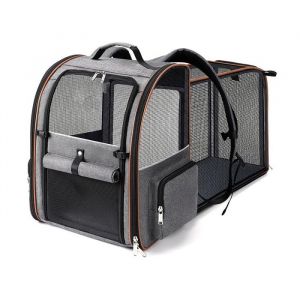 Sac &agrave; dos de transport extensible pour grands chats - Convient aux petits chiens et aux chats de taille moyenne (jusqu&agrave; 11 kg)
