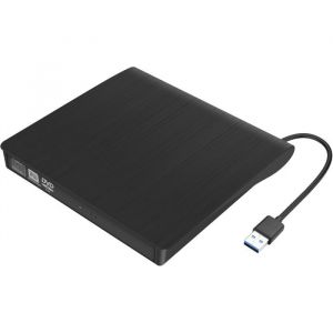 Bo&icirc;tier pour lecteur CD - Lecteur DVD externe avec lecteur optique - Bo&icirc;tier dinstallation pour CD-ROM (bross&eacute; 127 mm)