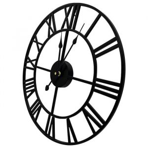 Horloge Jardin &eacute;tanche Ext&eacute;rieur Grand R&eacute;tro Chiffres Romains fer Forg&eacute; Ext&eacute;rieur Horloges Jardin Int&eacute;rieur D&eacute;corationNoir50cm