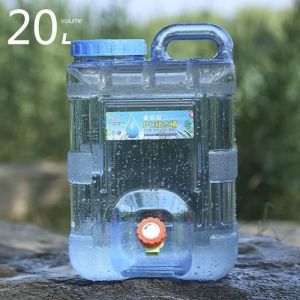 20L Reservoir Eau Camping CarPortable Bidon deau avec Poign&eacute;eJerrican Alimentaire avec RobinetParfait pour Voyage Camping