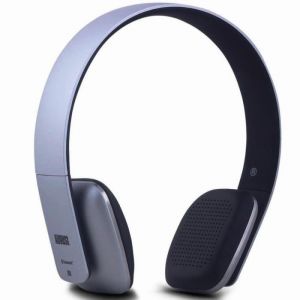 Casque Bluetooth Audio Sans Fil Gris Ultra Léger - Micro NFC Discret Autonomie 12h - Supra Auriculaire Aural- August EP636