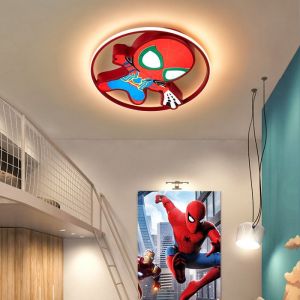 Plafonnier Enfant LED 48W-Lampe de Plafond Créative avec Personnage Dessin Animé-Éclairage 3 Couleurs Réglable45*5CM