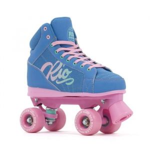 Roller Quad - RIO ROLLER - Lumina - Bleu - Rose - Pour Enfants &agrave; partir de 5 ans