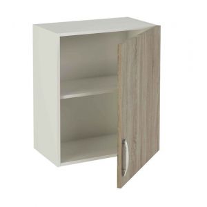 Meuble haut de cuisine 1 porte coloris chêne cortez - Hauteur 70 x Longueur 60 x profondeur 33 cm