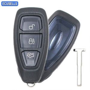 Cl&eacute; t&eacute;l&eacute;commande intelligente &agrave; 3 boutons en titane pi&egrave;ce de rechange pour Ford Mondeo Fiesta Focus c max Kuga*QK4444
