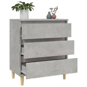 Promotion mai * Buffet bahut - Armoire de rangement - Gris béton 60x35x70 cm EU5979823044
