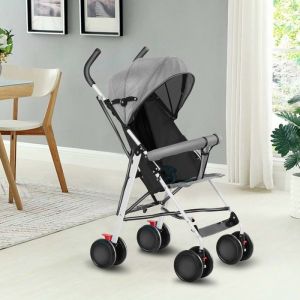 MIPAN. Poussette Compacte - Poussette en Garçons  - Avce   Parasol + Moustiquaire  + Coussin en coton - Gris
