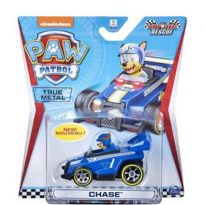 Pat Patrouille Vehicule En Metal : Chase Et Son Voiture De Police 7 Cm - Paw Patrol Voiture Miniature Bleu Race Rescue