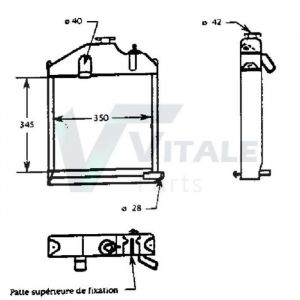 RADIATEUR EAU MASSEY FERGUSON 122 130