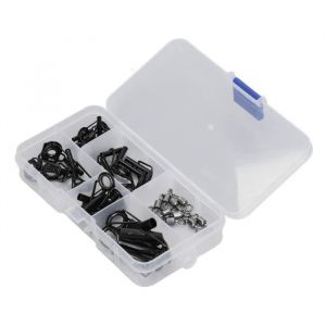 Mothinessto Ensemble danneaux de pointe de canne &agrave; p&ecirc;che Ensemble danneaux de guidage en c&eacute;ramique cadre en acier sport pack