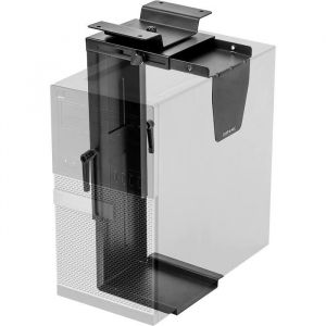 Support pour Tour dOrdinateur - DURONIC - DMHD1 - Hauteur ajustable - Rangement pivotant à 360° - Blanc et noir