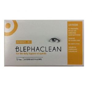 blephaclean 20 compresses stériles sont spécifiquement conçus pour paupières sensibles et pour le traitement de la blépharite. la