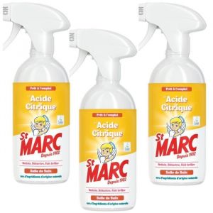 Lot de 3 Pistolets pr&ecirc;t &agrave; l emploi &agrave; l Acide Citrique 500 ml