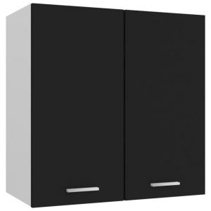 Buffet suspendu de cuisine noir - BEST MEUBLE2022 - 60x31x60 cm - 2 étagères