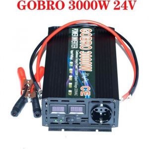 Convertisseur 3000W - Onduleur - DC 24V à 220V AC - Pur Sinus - Écran LCD - Camping/Bateau