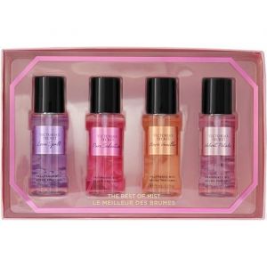 Coffret de Brumes - VICTORIAS SECRET - Les Meilleures Brumes - 4 Parfums Miniatures - Id&eacute;al Cadeau - Femme