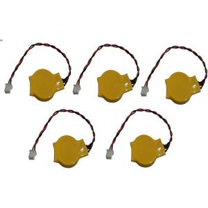 Lot de 5 piles CMOS BIOS CR2032 avec fiche 3 broches 3 V pour PC 1300