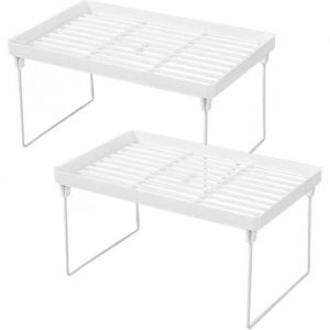 DRE-Lot de  31.5x20x16cm &Eacute;tag&egrave;re Rangement Cuisine Etagere de Bureau a Poser sur Bureau Petite Etagere a Poser &Eacute;tag&egrave;res de Rang