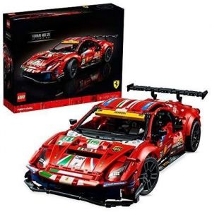 LEGO 42125 Technic Ferrari 488 GTE AF Corse #51 , Modèle authentique de la voiture de course d’endurance à exposer, pour adultes