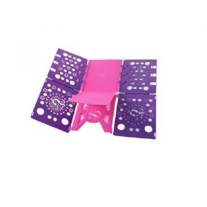 Planche à Plier Le Linge - plieur de Linge Enfant Adulte Vetement Chemise t-Shirt Tee Shirts 58*68cm - violet et rose