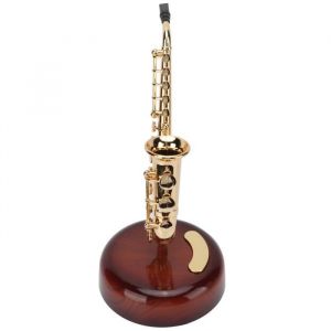 Sonew Bo&icirc;te &agrave; musique saxophone Saxophone Bo&icirc;te &agrave; Musique Mod&egrave;le Cadeau Danniversaire D&eacute;coration Dinstrument luminaire sechee