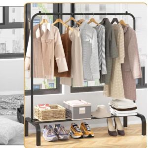 MIPAN.Fil &agrave; linge - &eacute;tendoir - Portant/Penderie &agrave; v&ecirc;tement M&eacute;tal &eacute;tendoir - Porte-v&ecirc;tements pour Balcon - 40*110*150cm - Noir