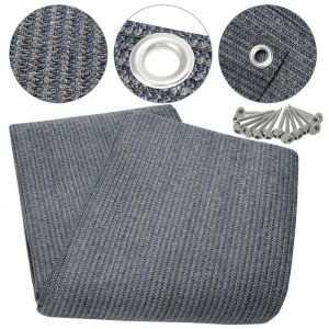 Aopunly Tapis de camping respirant 400x600CM tapis de sol ext&eacute;rieur pour tente caravane et auvent Bleu