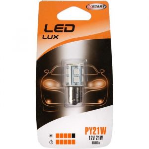 Ampoule Phare - Ampoule Feu - Ampoule Clignotant Start Ampoule Simple Py21w 13 Led Orange pour Feux de Voiture 12 V 21 W Bau15s