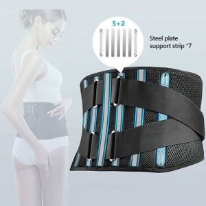 Ceinture Lombaire De Maintien R&eacute;glableCeinture de Protection Abdominal XXL Noir