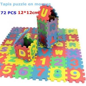 Tapis de jeu en mousse pour enfants - Dealwe - Alphabet et chiffres - 72 pi&egrave;ces