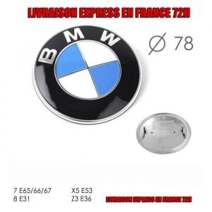 BMW - Logo de capot / coffre  78mm emblème / insigne / badge GDM NEW