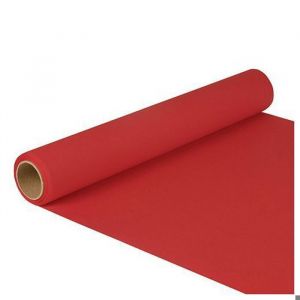 Chemin de table ROYAL Collection 5 m x 40 cm rouge papier en rouleau nappe d&eacute;corative pour anniversaires mariages Noel St
