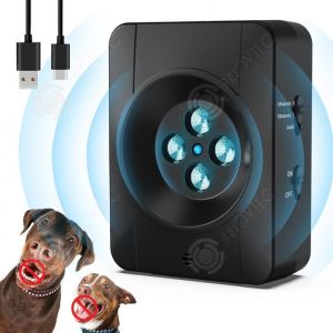 INN Anti aboiement chien ultrason 11x82x4cm 3 modes ultrasons r&eacute;glage IPX45 &eacute;tanch type-c anti-aboiement pour petits et grands