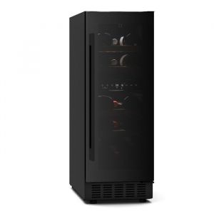 Klarstein Velaire Cave &agrave; Vin 2 Zones 17 Bouteilles 522&deg;C Cave &agrave; vin encastrable LED Porte UV Silencieux Clayettes Bois Frigo Vin