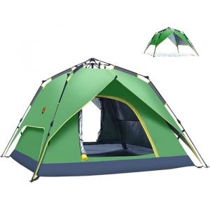 Camping Tente 3-4 Personnes Ultra L&eacute;g&egrave;re Facile &agrave; Installer Tentes D&ocirc;me Couche Tente 4 Saison Imperm&eacute;able Protection UV Vent[462]