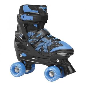 Rollers enfant - Roces - Quad Quady 3.0 - Noir/Bleu - Pointures 26-29 à 34-37 - Roues 54x32mm